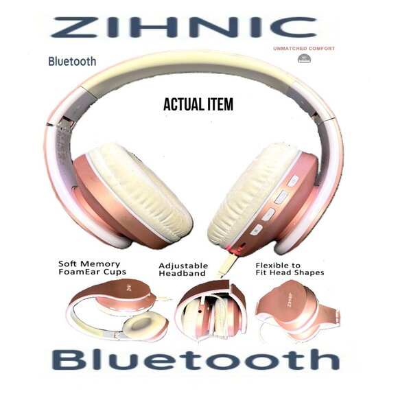 🛑 ZIHNIC Over Ear ➕🆒 HEADPHONES Bluetooth Wireless HEADSET Foldable💸BUY NOW‼️ - Picture 1 of 16